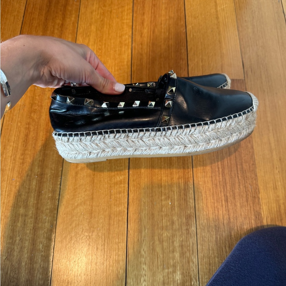 Steve Madden Black Studded Loafers - Picture 5 of 6